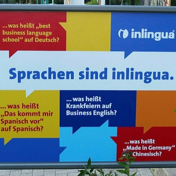 Poster German language course for adults